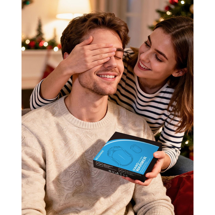 Електричні грілки для рук BOSONER (2 шт) 6000mAh USB, портативні, для чоловіків та жінок, теплий подарунок