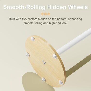 Підставка для телевізора Unho з регульованою висотою, біла, на коліщатках, для екранів 40-75 дюймів, VESA 600x400 мм, до 50 кг