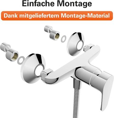 Змішувач для ванни EISL Claudio з душовим підключенням, хром, однорідний, NI023CALCR