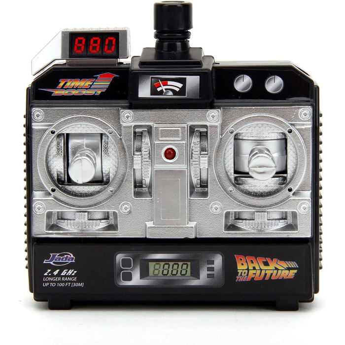 Машинка на радіокеруванні Jada Toys Зворотний у майбутнє DeLorean (28 см) Чорна, 10 км/год, USB зарядка, від 6 років