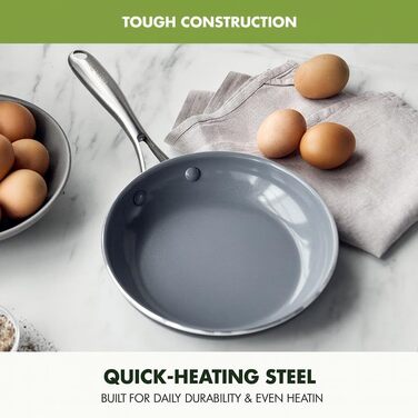 GreenPan Swift сковорода з керамічним антипригарним покриттям, 20.3 см, чорна