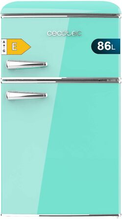 Холодильник Cecotec Bolero CoolMarket 2D Origin 86L: Ретро дизайн, 86 літрів, клас E, зелений колір
