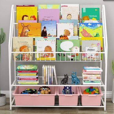 Дитяча книжкова шафа Hossejoy, дитяча книжкова шафа на 5 строп, книжкова шафа, книжкова шафа, місце для зберігання книг та іграшок, органайзер, підставка-вітрина, полиця для навчання, вітальня, спальня