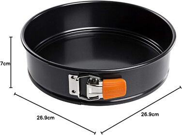 Форма для випічки LE CREUSET, діаметр 26 см, з антипригарним покриттям, з вуглецевої сталі, для випічки кисленького тіста, сірий/помаранчевий