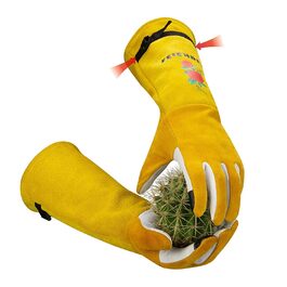 Садові рукавички FEISHDEK жіночі, трояндові рукавички Захищені від шипів із сенсорним екраном та стійкими до проколів, довгі шкіряні робочі рукавички з круговим захистом від шипів для садівництва