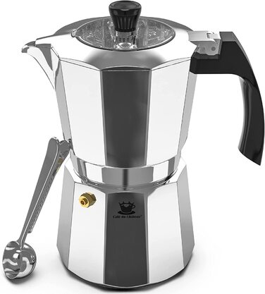 Кавоварка для приготування кави в кафе-дю-Шато з кавовою ложкою для всіх типів плит, кавоварка з тривалим терміном служби, що вміщає до 6 чашок Еспресо, id
