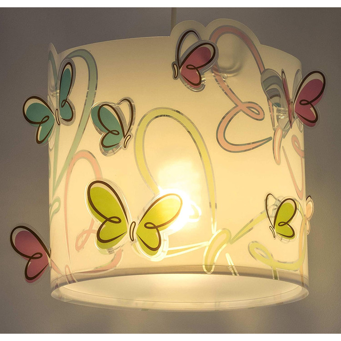 Дитячий стельовий світильник із зображенням метеликів