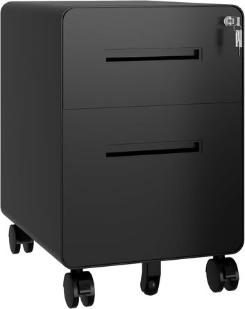 Роликовий контейнер BISLEY EasyRoll з 1 шухлядою та відділенням для документів, чорний. Розміри: 500 x 400 x 500 мм. Для офісу, документів та канцелярії.