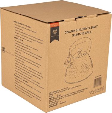 Чайник електричний Induktion 3L з автоматичним свистком - нержавіюча сталь, для індукційних, газових та електричних плит