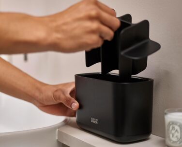 Набір для ванної Joseph Joseph Bathroom Beauties: миска, тримач для зубних щіток, дозатор мила, нержавіюча сталь, чорний