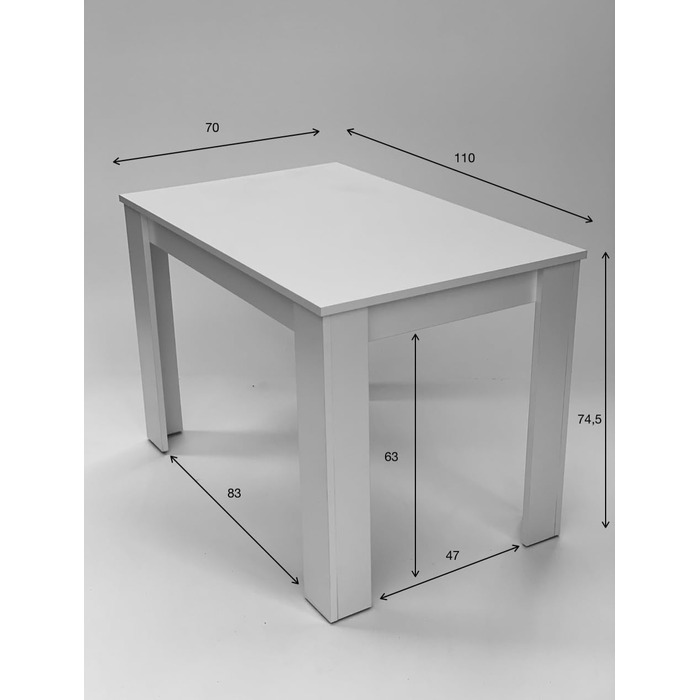 Обідній стіл Sonoma Дуб світлий сагерау білий, масив дерева, 110x70 см