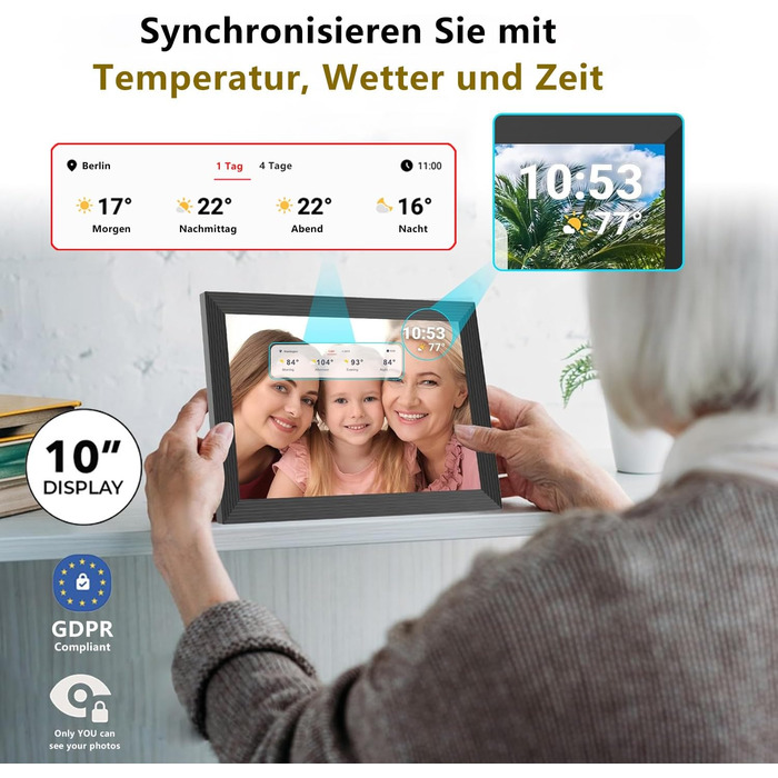 Frameo: Цифровий фоторамка 10.1