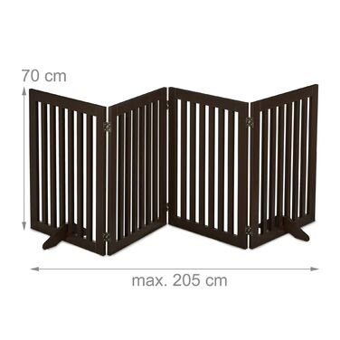 Захисний бар'єр Relaxdays коричневого кольору, 70 см
