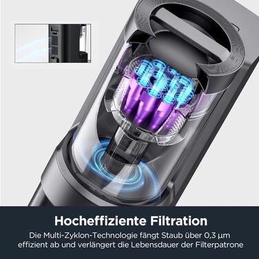 Робот-пилосос EUREKA E10s 2.Gen з вологою ганчіркою + станція самоочищення (4000Pa, LiDAR, автопідйом мопа, розпізнавання килима, керування через додаток/голос), чорний