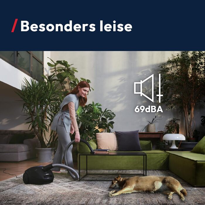 Пылесос Hoover HE2 Kompakter: Мощний пилосос з мішком для твердих підлог та килимів, фільтр EPA, 3,5 л контейнер для пилу, аксесуари, 850 Вт, радіус дії 10 м [HE2Z10A]