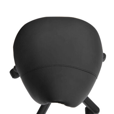 HOMCOM Swivel Stool Регульований по висоті поворотний табурет з коліщатками, поворотне салонне крісло зі штучної шкіри чорного кольору, ідеально підходить для перукарень та офісів