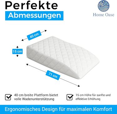 Ортопедична подушка для ніг, подушка для відпочинку ніг, подушка для поліпшення кровообігу, пральна, 71x40x15 см