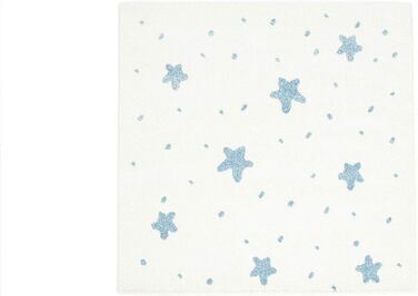 Килим для дитячої кімнати Taracarpet Dreamland Little Little Stars and Matching Dots Кремово-синій 120x120 см 120x120 см Кремово-блакитний