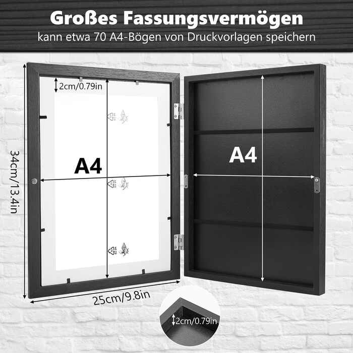 Рамки для дитячих малюнків A4 Kromapolis, 2 шт. Екологічне MDF, дерев'яний колір