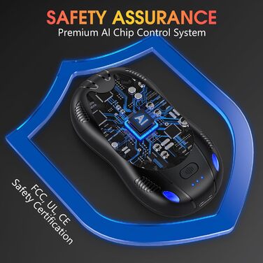 Електричний грілка для рук FANDLISS 10000mAh, 2 шт., з магнітним кріпленням, 3 режими нагріву, для кемпінгу та відпочинку на природі