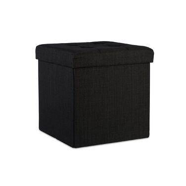 Relaxdays Складний табурет з місцем для зберігання, льон