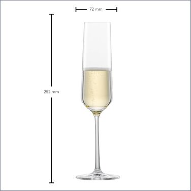 Набір для романтичного вечора Zwiesel Glas Date Night Pure (4 шт.): келихи для шампанського (297 мл) та червоного вина (540 мл), Tritan®-кришталь, Made in Germany