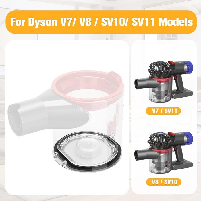 Заміна контейнера для пилу RUKHOOL для Dyson V8/V7, номер деталі 967699-01 (кришка контейнера для пилу)