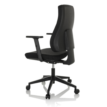 Офісне крісло MATHES, обтягнуте тканиною, чорного кольору. hjh OFFICE