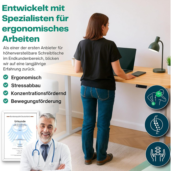 Електричний регульований стіл Albatros Lift S5: металеве підрамник, підставка для столу, ніжки для столу, 120 кг, для широких стільниць 2м