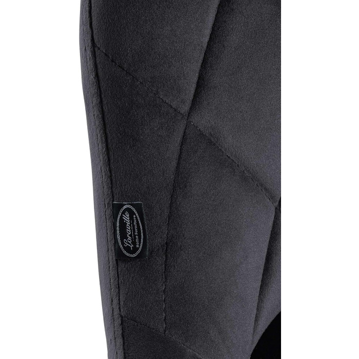 Набір з 2 барних стільців Lazio з велюровим сидінням, поворотні, з підніжкою, регульована висота, металевий каркас, колір: білий/темно-сірий