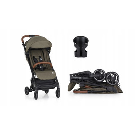 Легка компактна прогулянкова коляска PETITE&MARS FLY, колір Mature Olive (оливковий)