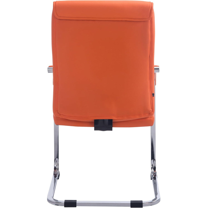 Стілець барний Anubis I помаранчевий, штучна шкіра, до 260 кг, з підлокітниками та захистом підлоги