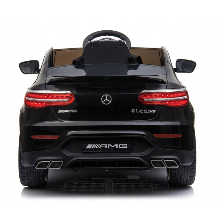 Дитячий електромобіль Mercedes GLC 63S 4x4 з пультом керування, м'якими колесами EVA, шкіряним сидінням та USB