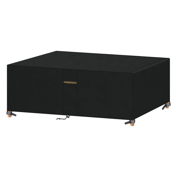 Водонепроникний чохол для садово-патіо меблів VANSHEIM, 60x60x60 см / 200x100x71 см, захисна накривка для столу та групи, з вентиляційними отворами, вітростійкий