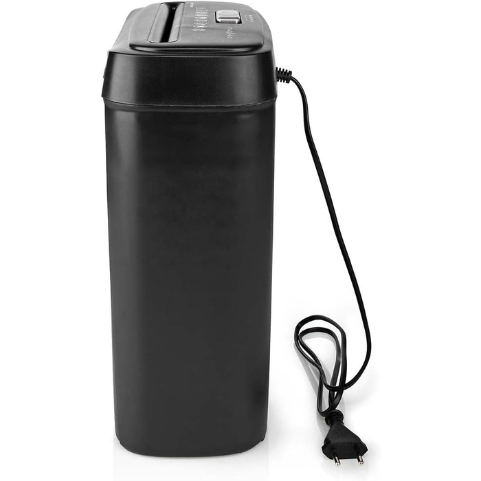 Шредер для паперу 6x A4, 10 літрів, DIN 2-190 W, чорний