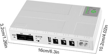 Джерело безперебійного живлення DCDC Mini-UPS, легке рішення зі світлодіодним підсвічуванням і подачею порошку маршрутизатора