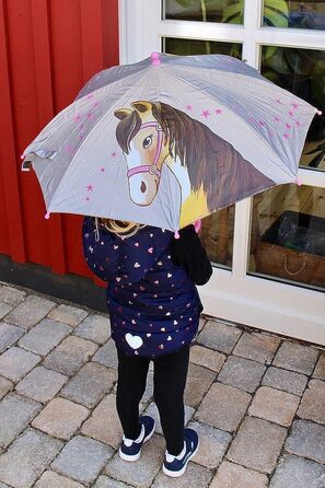 Мойсей. світловідбиваючі конячки-парасольки, дитячий парасольку з милим мотивом коня, симпатичний парасольку для дівчаток, родзинка для дощових днів, діаметр 65 см