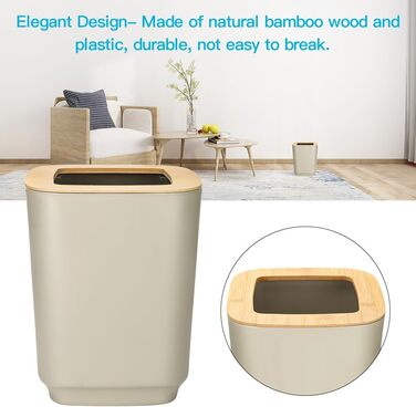 Набір аксесуарів для ванної кімнати JOTOM з бамбука (6 шт.) - сучасний дизайн