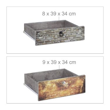 Вінтажна комод Relaxdays з 3 висувними ящиками