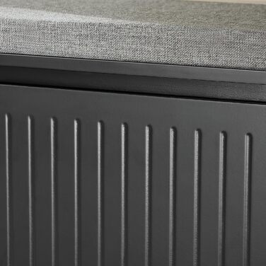 SoBuy Взуттєва шафа з 2 відкидними кришками, вузька, з 4 полицями, білий колір, розмір 61x100x26 см, FSR165-W, з довгою лавкою, чорний колір