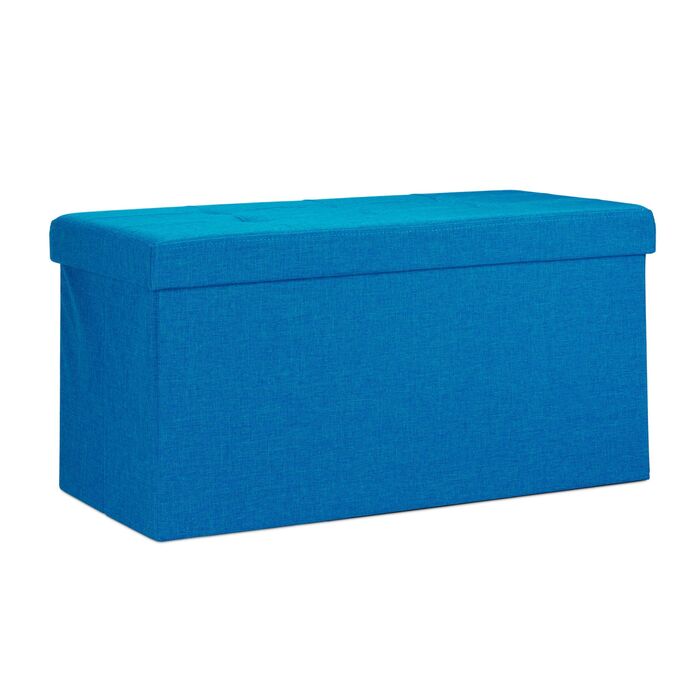 Relaxdays Складана лавка з льону