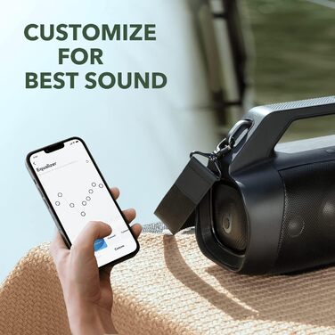 Soundcore Motion Boom Plus: портативна колонка Anker, 80W, IP67, Powerbank, Bluetooth, чорна