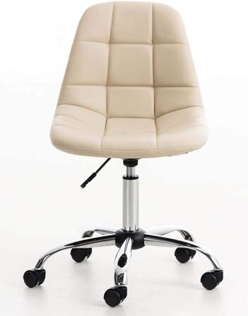 Офісний стілець Emil від CLP: регульована висота, поворотний, з штучною шкірою, колір білий (кремовий)