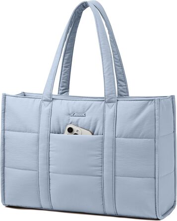 LOVEVOOK Сумка для ноутбука жіноча, велика, містка, для роботи та навчання, 15.6 дюймів, сіро-зелений (блакитний)