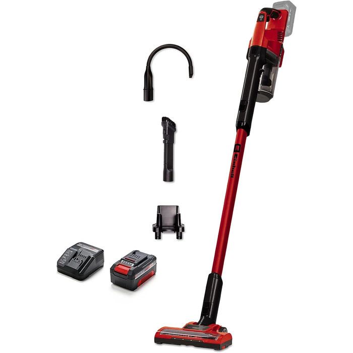 Акумуляторний ручний пилосос Einhell TE-SV 18 Li Power X-Change (18V, Li-Ion, без мішка, 0,6 л, циклон, 3-х фільтр, з акумулятором 4.0 Ah та зарядним пристроєм)