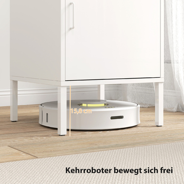 Приліжкова тумбочка зі сталі, універсальний столик, з регульованою полицею, для спальні, вітальні, білий