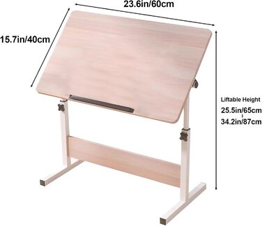 Стіл для малювання Art Desk: регульована висота та кут нахилу, для дому та офісу, 40x60 см, коричневий