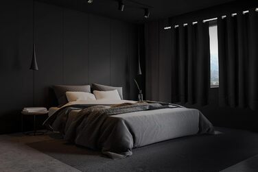 Комплект штор Utopia Bedding Blackout 2 117x183 см, чорний - Теплоізоляційний та непрозорий