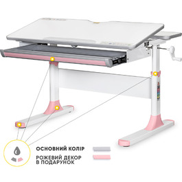 Дитячий стіл Mealux Edmonton Multicolor PN Lite (арт.BD-610 W/MC + PN Lite)