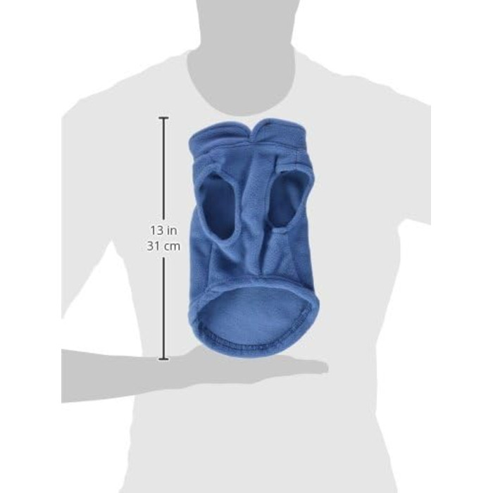 Флісовий жилет Gooby, светр для собак синій, розмір S, з повідцем O-Ring для маленьких собак